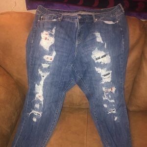 Torrid distressed American flag boyfriend jeans 28